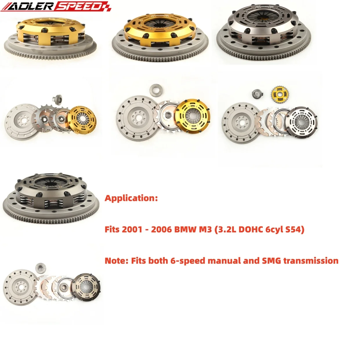 

ADLERSPEED Sprung Clutch/Racing Performance Clutch одинарный/двойной/тройной диск для BMW M3 E46 S54 01-06 6-SPEED