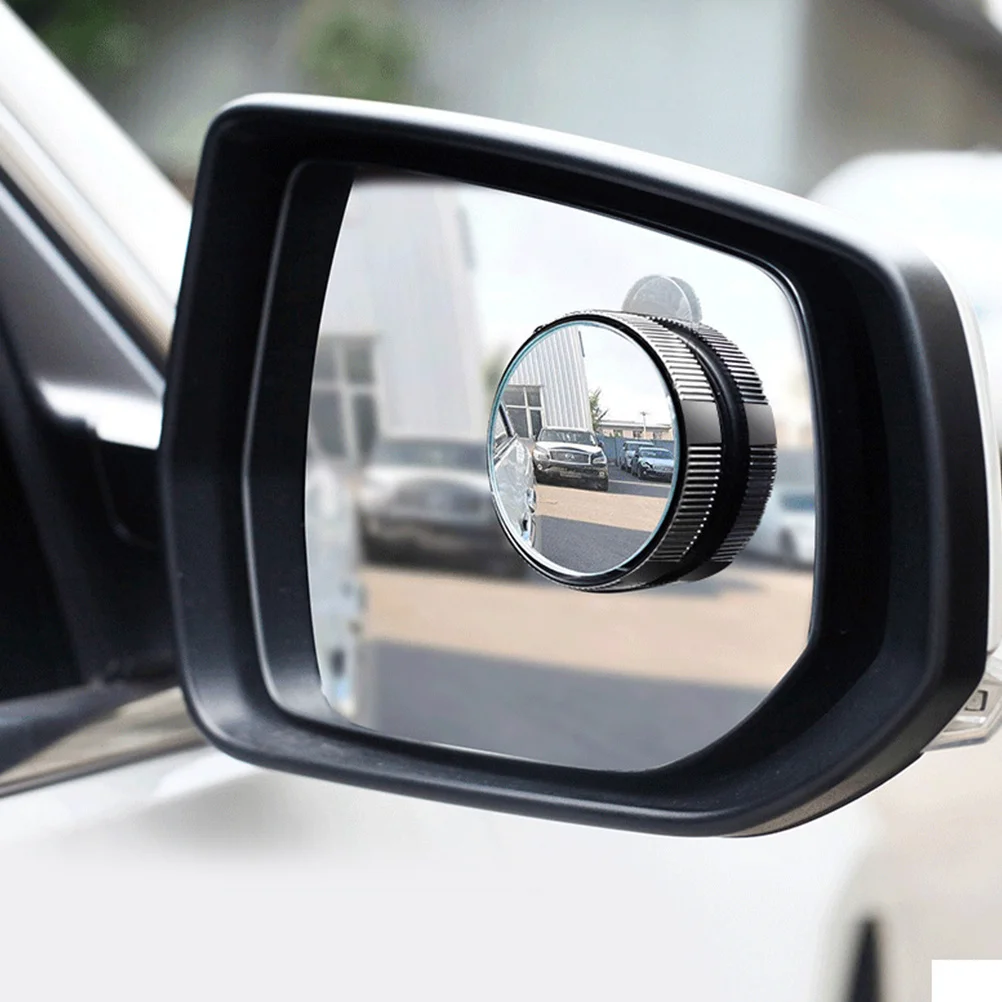 

2Pcs Car Blindspot Mirrors Wide Angle 360 Degree Curved Convex Rear View Vehicle Safety Thread Wide Angle Mirror