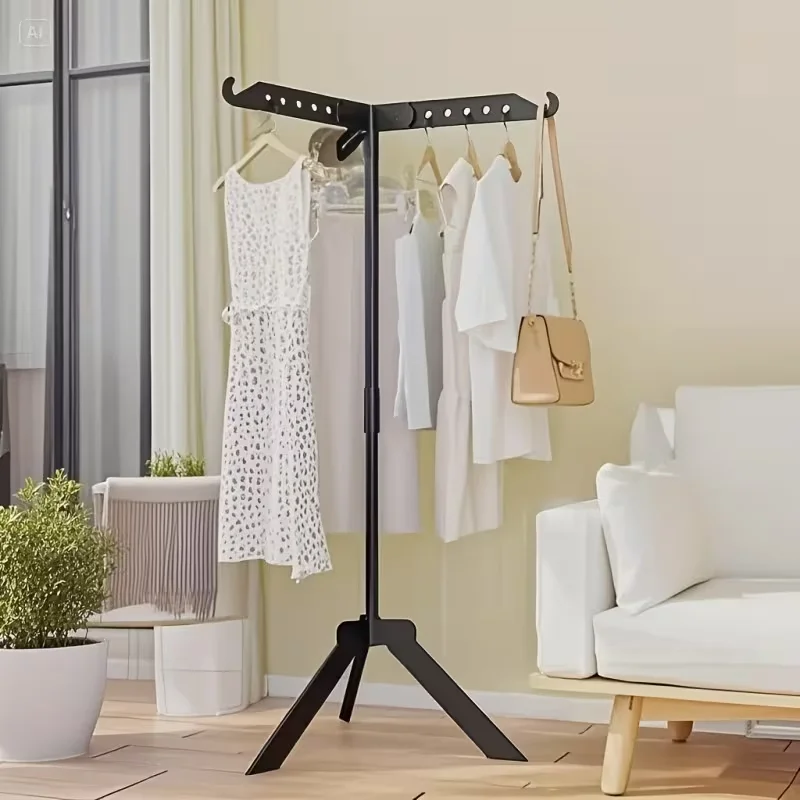 Séchoir à linge triangulaire, design pliable et peu encombrant, résout les problèmes de séchage pour les petits appartements