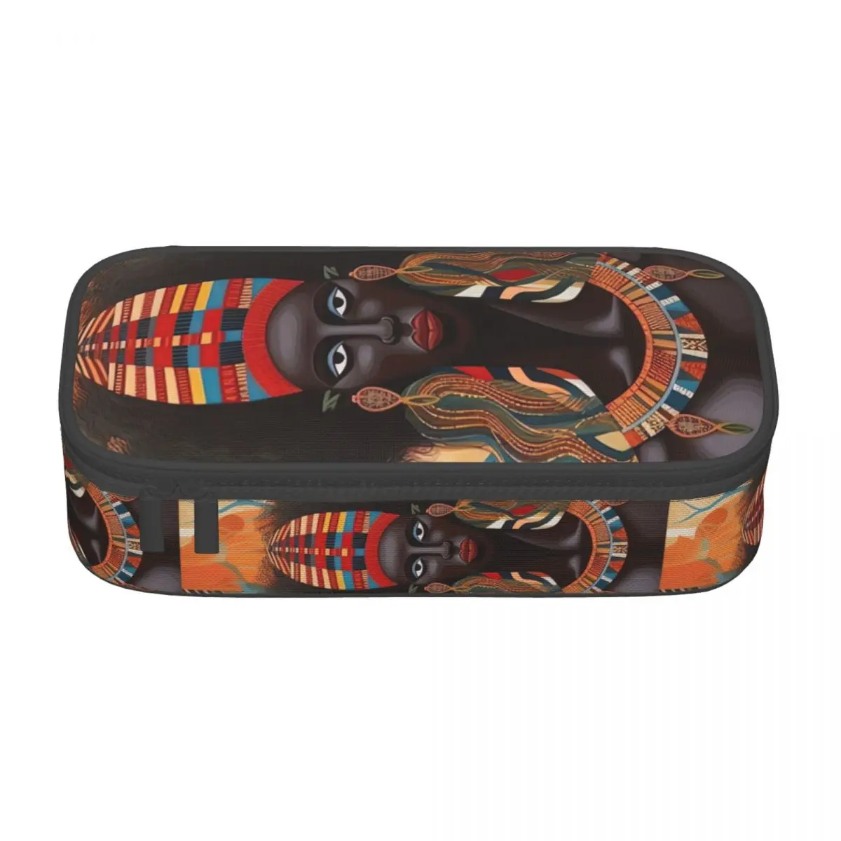 مخصص نمط العرقية الأفريقية نمط مقلمة لطيفة الفتيات الفتيان سعة كبيرة نمط حقيبة أقلام رصاص الملحقات المدرسية