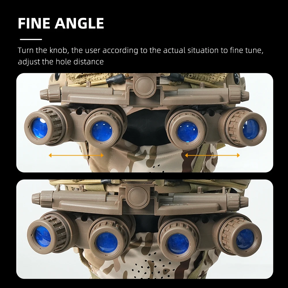 BOOIU Tactical Helmet GPNVG18 Four-eye Night Vision Goggles Model with Battery Case NVG Model Helmet Accessories-No Function