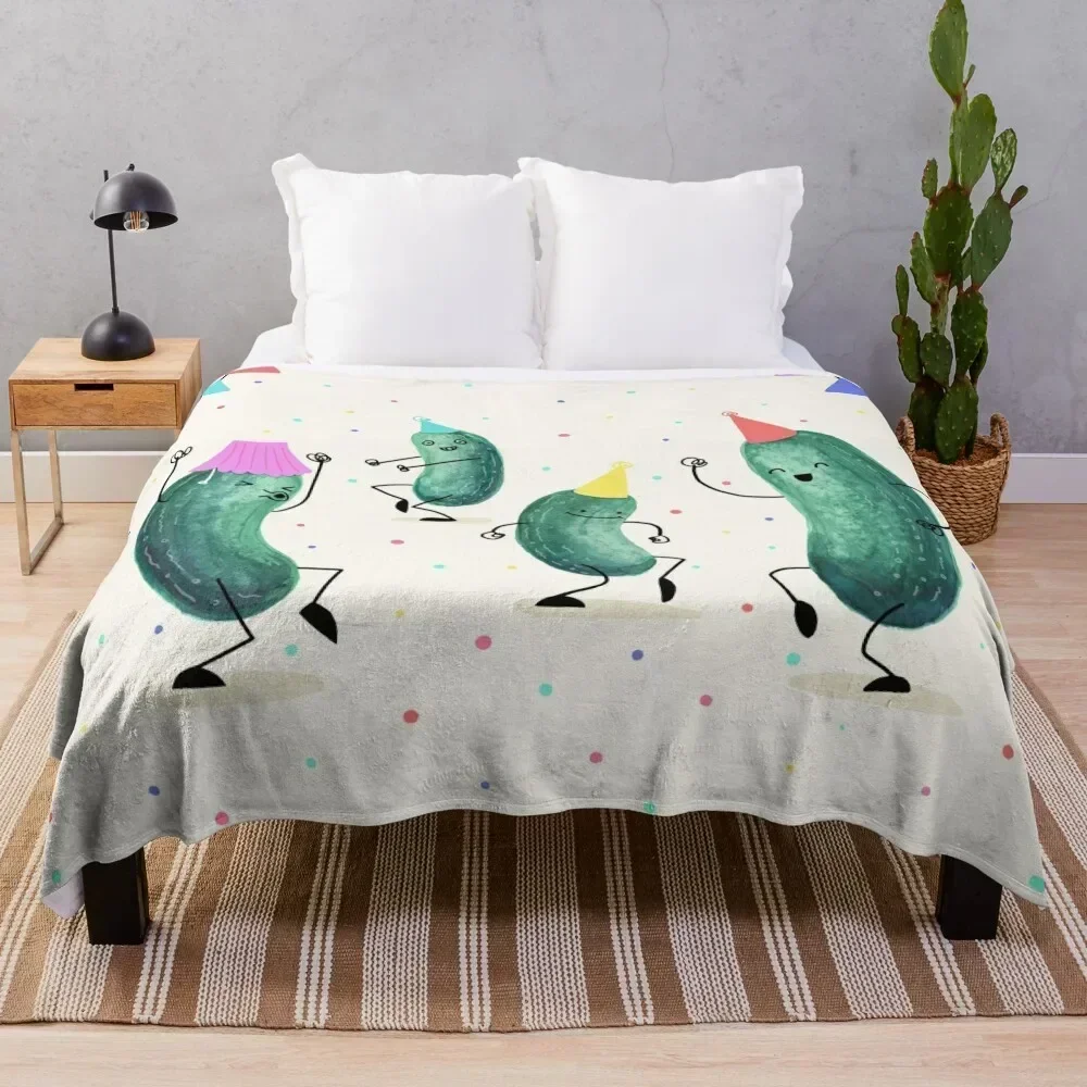 

Pickle Party! Throw Blanket Spring Fall Cozy Throw Blanket for Couch