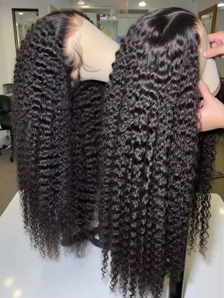 

30 36 Inch Burmese Curly 13x4 13x6 Hd Transparent Lace Frontal Wigs 300% Density Deep Wave Human Hair Wigs Glueless Curly Wigs