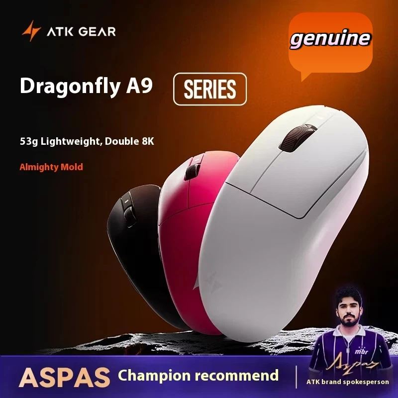 

Беспроводная игровая мышь ATK A9 Ultra (A9/A9 SE/A9 Plus/A9 Pro), трехрежимная, 8K, 53 г, легкая, для киберспорта, аксессуар для ПК