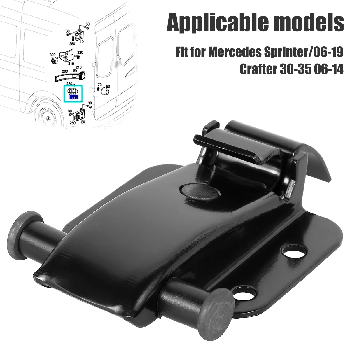 Rear Door Hinge Compatible with Mercedes Sprinter Professional Car Rear Door Catch Sturdy Door Check Strap Hinge Catch