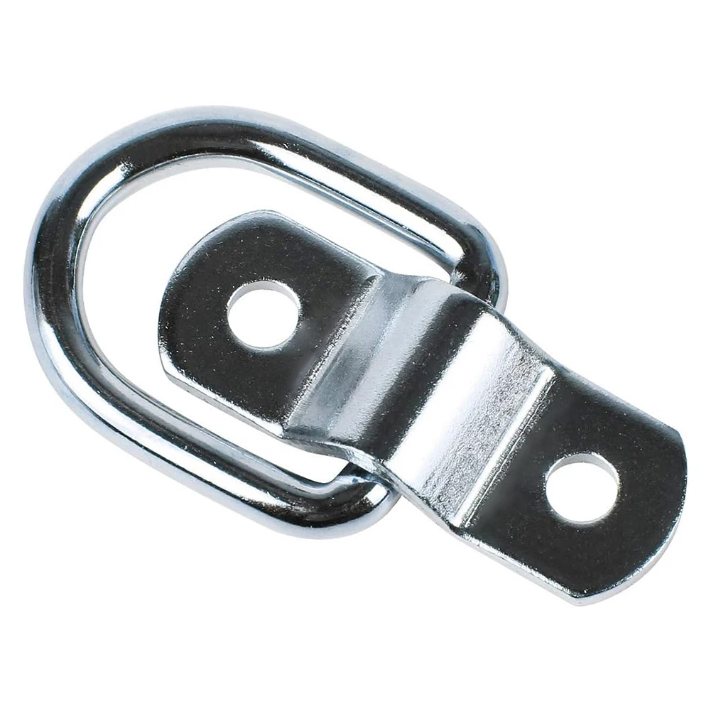 Immagine 3: 4 Pezzi Anello di Ancoraggio Resistente da 3/8 Pollici, 2400 LBS, Anello di Fissaggio per Montaggio a Pavimento per Camion, Camper, ATV, Barche