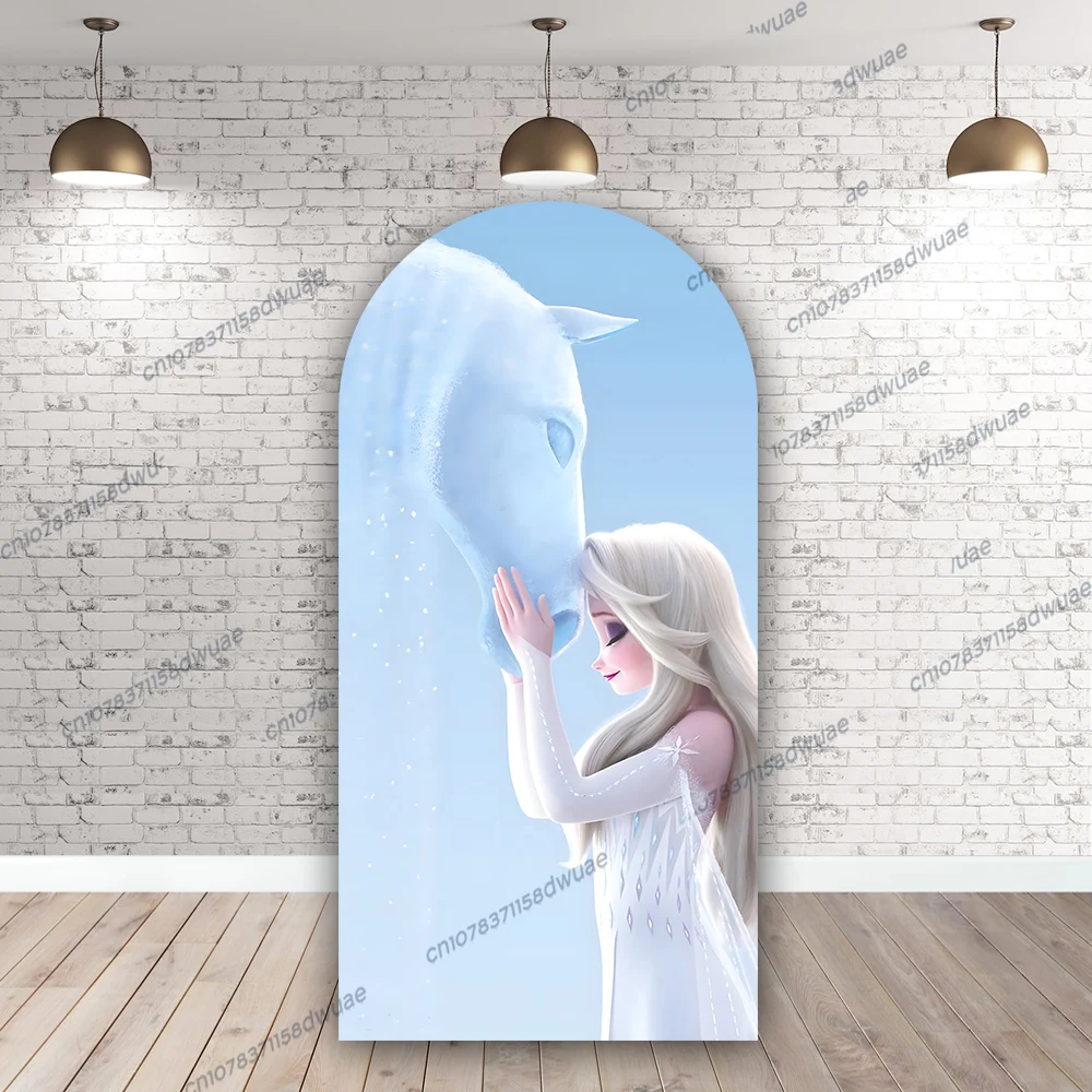 Frozen Elsa Birthday Party Photo Background, Arch Backdrop, Fotografia do chuveiro do bebê