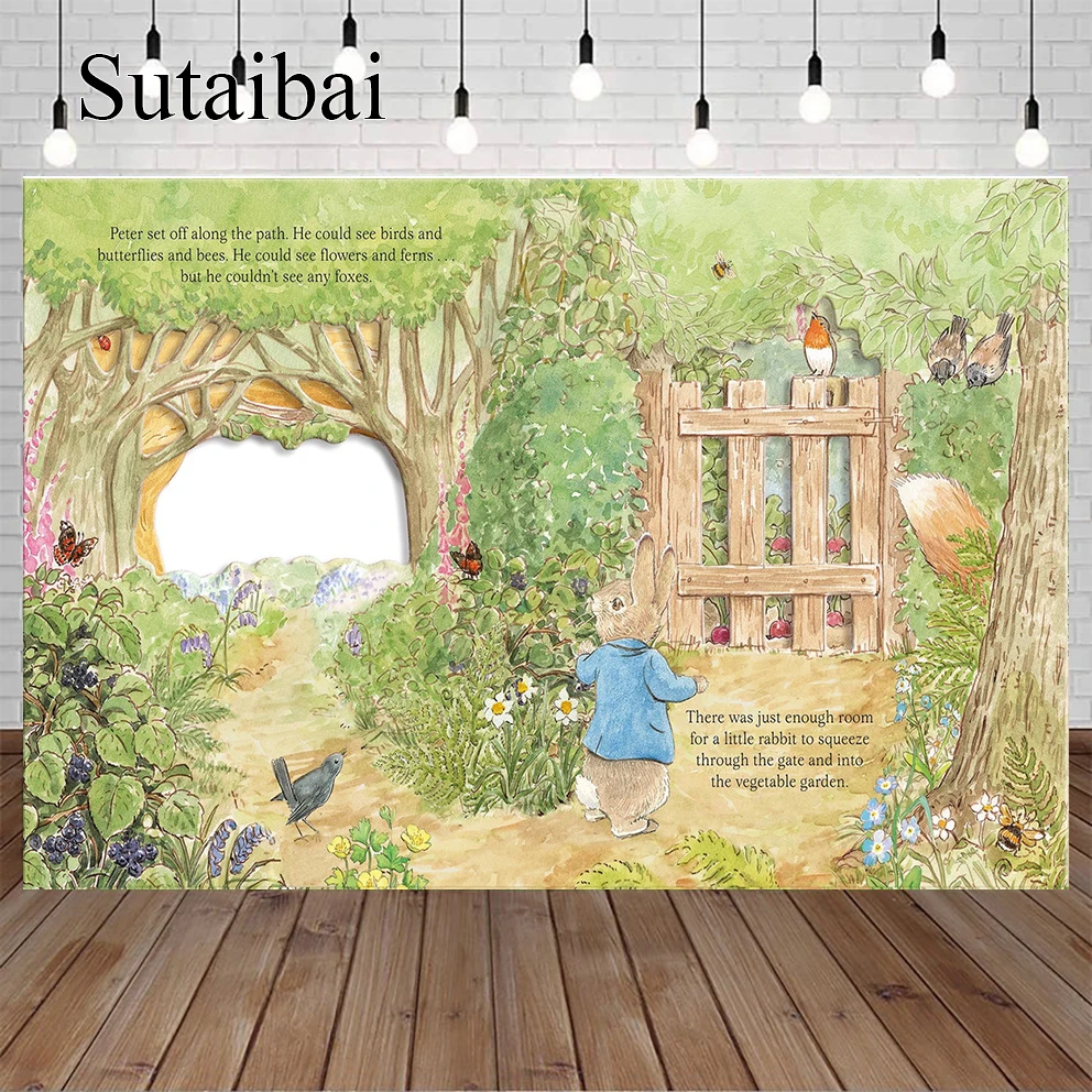 

Фон для фотосъемки весенний цветочный Пасхальный кролик День Рождения фотография кролик бабочка декорация фон для фотостудии реквизит