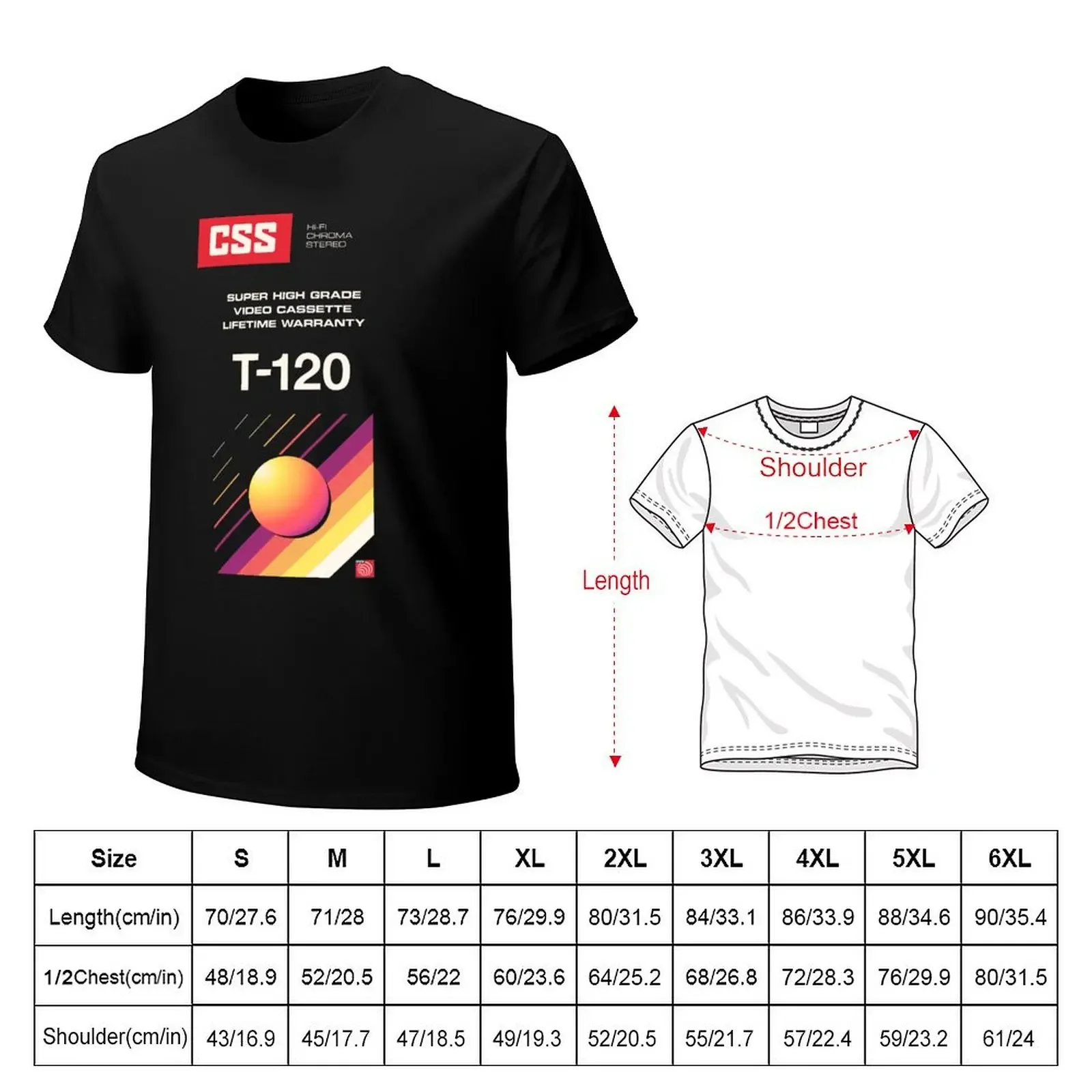 Retro Blank VHS CSS T-Shirt quick drying custom shirt oversized street wear plain t shirts men