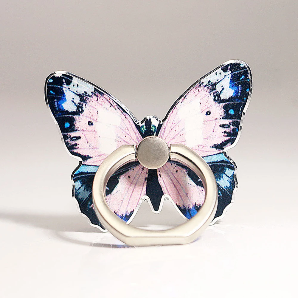 Роскошный универсальный красивый держатель для мобильного телефона с бабочкой, подходящий держатель для мобильного телефона на палец, клейкий держатель