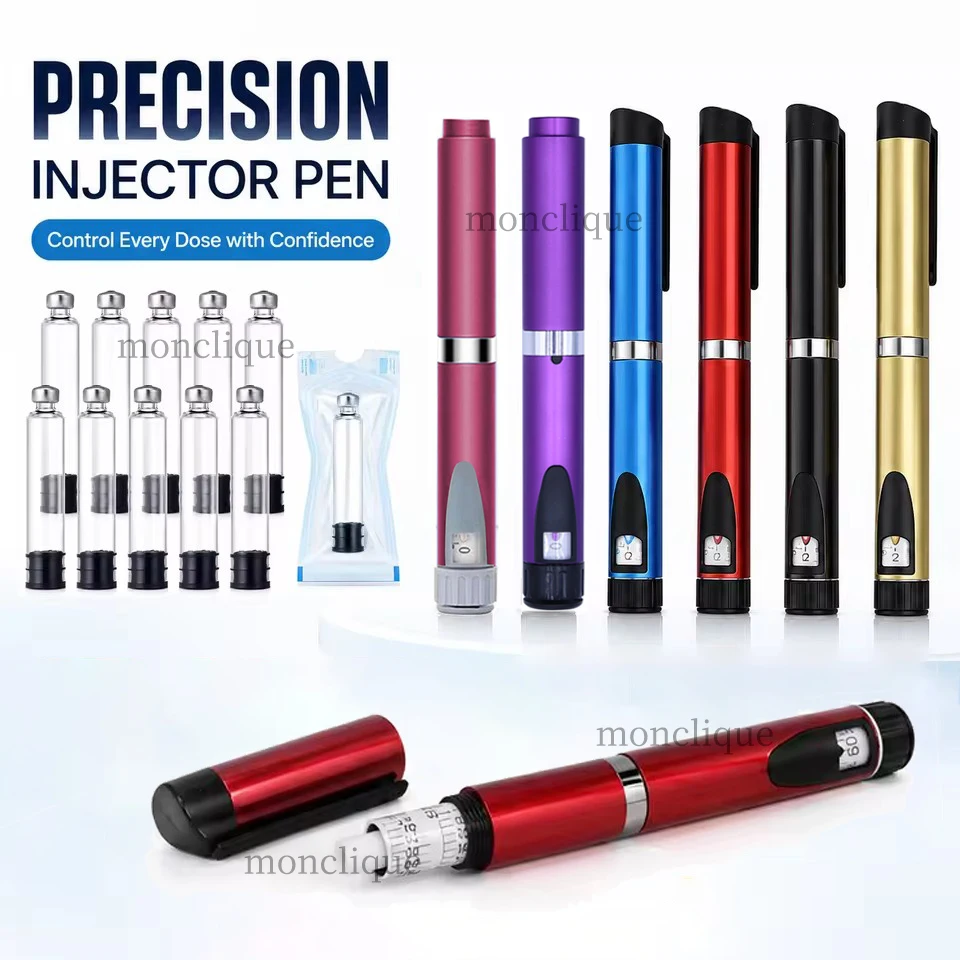 V2/V3 Magic Pen Metallmaterial Wiederverwendbare Peptid-Spritze Präzisions-Tragbare Insulinspritze für Tattoos Anti-Falten Schönheitswerkzeuge
