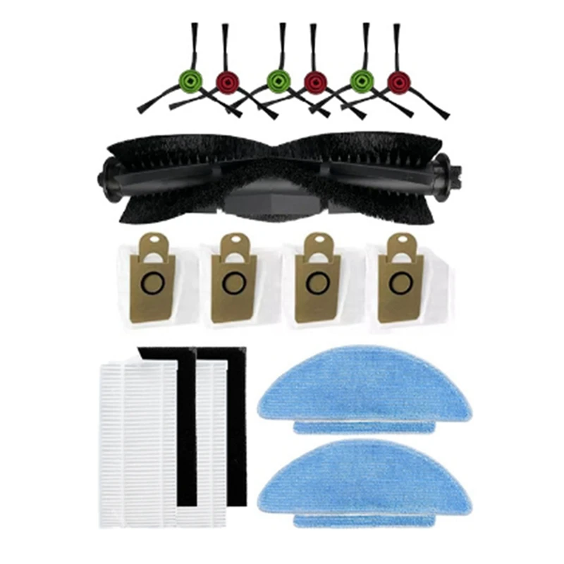 متوافق مع MEDION X20 SW + MD 11415 استبدال أجزاء الملحقات الرئيسية الجانب فرشاة فلتر Hepa ممسحة القماش كيس لجميع الغبار