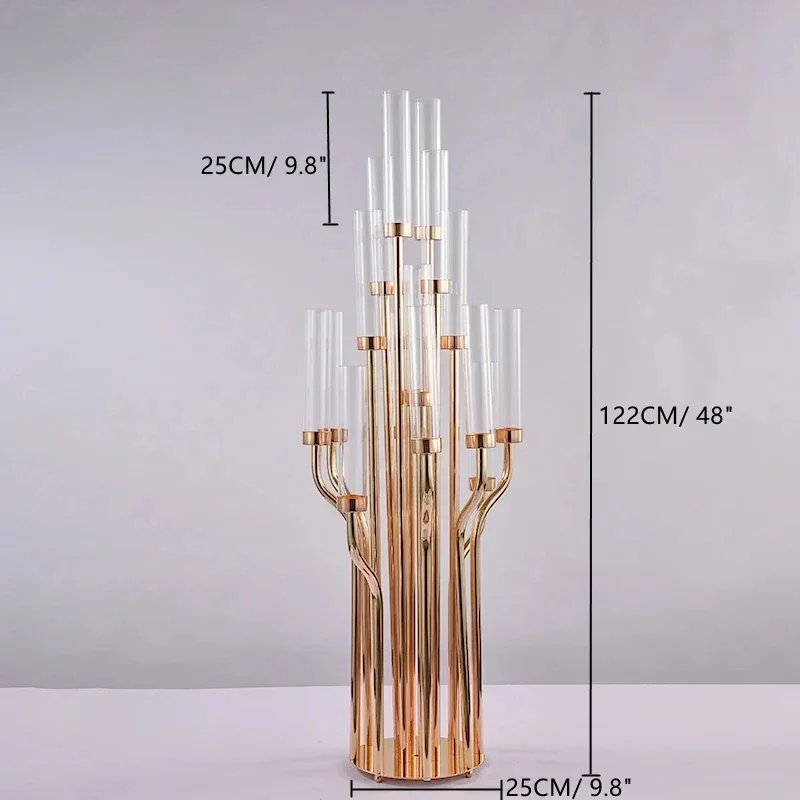 Wedding Decoration 16-arm Round Large Metal Candelabra; Luxurious Wedding Decoration; Romantic and Ceremonial Atmosphere Prop.