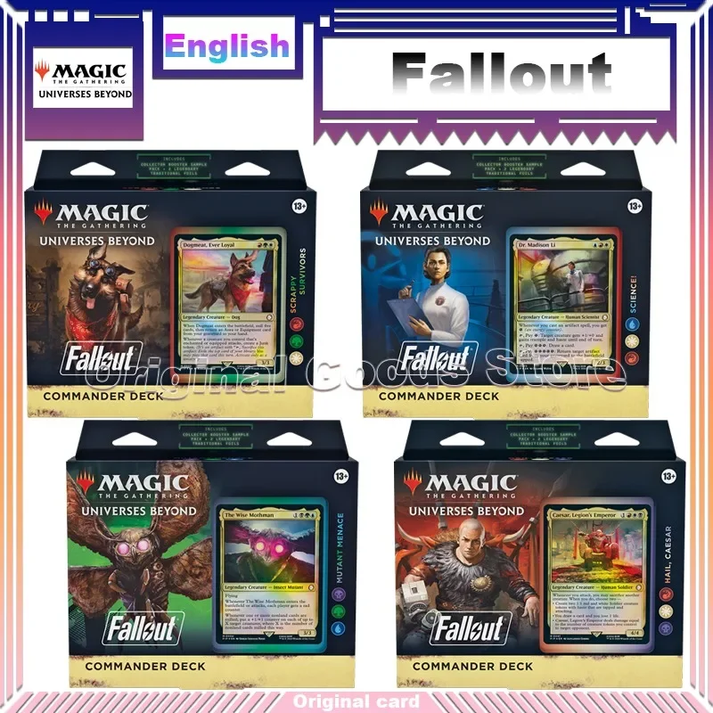 Original Magic The Gathering Fallout Card Commander Deck Bundle English Collection Trading Cards Children Birthday Gifts