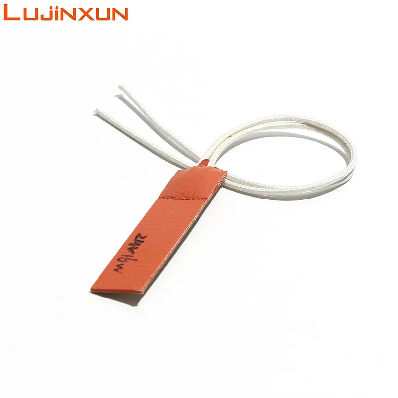 LUJINXUN Custom Size Micro Silicone Heating Sheet 12V 24V 10mm Waterproof Flexible Silicone Heater Pad With Adhesive Tape