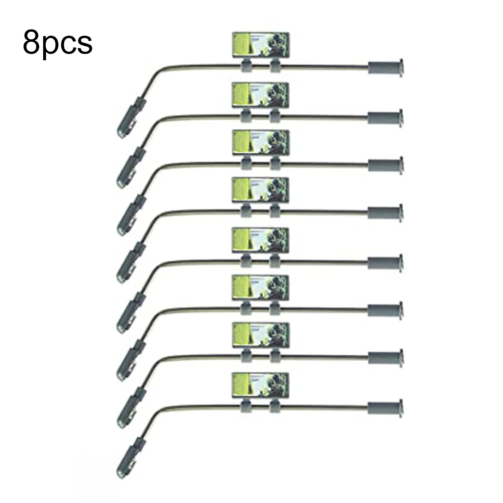 

8pcs 11cm Illuminated Lamp Post For HO OO Scale Train Layout Metal Plastic Street Light Miniature City Road Decor