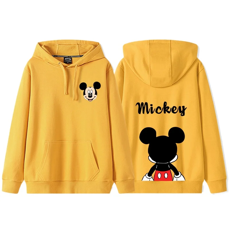 Autumn Couple Outfit New Cartoon Disney Mickey Mouse Hoodie Best Friend Outfit Women\'s Loose Hooded Pullover Hoodie Jacket Top