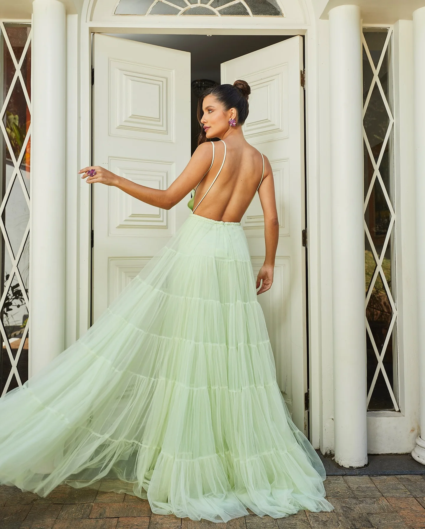 ที่กําหนดเองคุณภาพสูง Organza ชุดราตรีเซ็กซี่แขนกุดเปิดกลับ Celebrity Gowns ขนาดที่กําหนดเองพรหมชุด