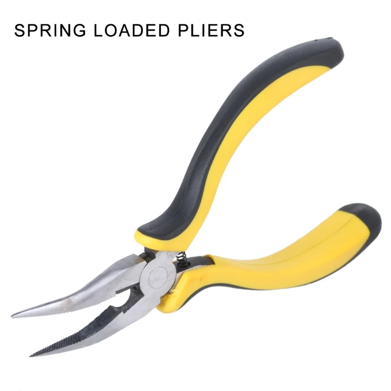 X37E Heavy Duty Chicken Bone Feet Deboning Pliers Curved Nose Spring Loaded Nonslip Grip Kitchen Gadget for Easy Bone Removal