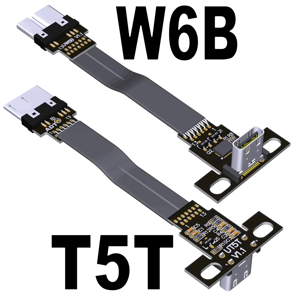 كابل تمديد USB من النوع C USB 3.0 Micro-B OTG بطول 90 درجة FPV نحيف مسطح مرن FPC EMI كابل تمديد للشحن