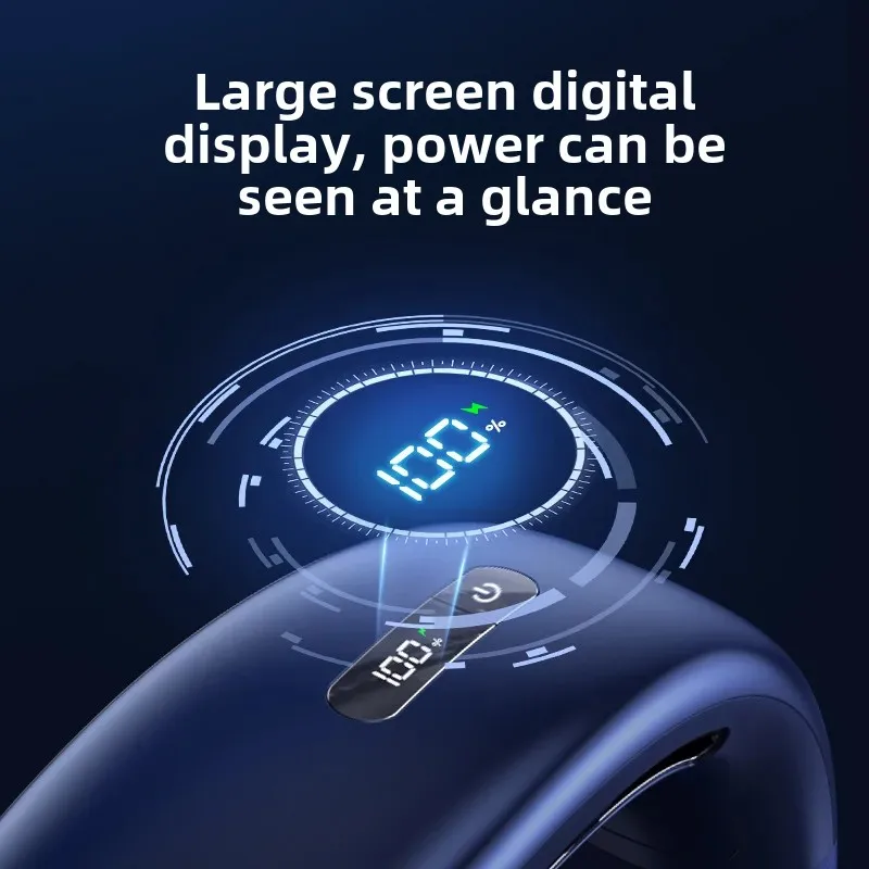 2025 Новый трансграничный подвесной шейный вентилятор без листьев с USB, мини-портативный зарядный дисплей, уличный охлаждающий вентилятор