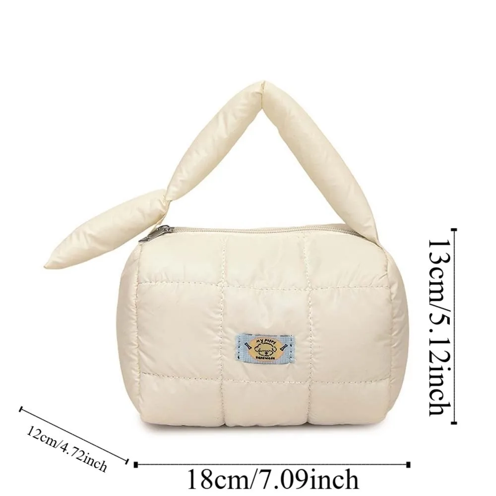 Gesteppte Cloud-Plissee-Gittertasche, großes Fassungsvermögen, leichte, bauschige Tragetasche, Polyester, spritzwassergeschützt