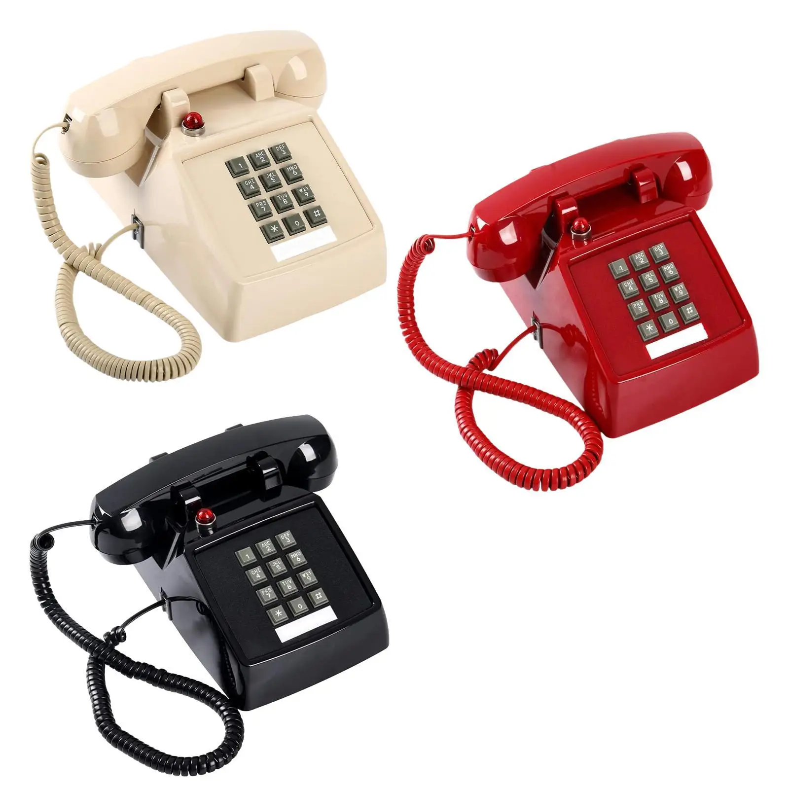 Corded Desk Phone Featuring Metal Stand for Home And Hotel Use, 13x22.2x11.5cm