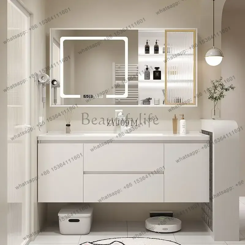 40 wide and extremely narrow ceramic integrated basin bathroom cabinet combined bathroom modern simple washbasin cabinet