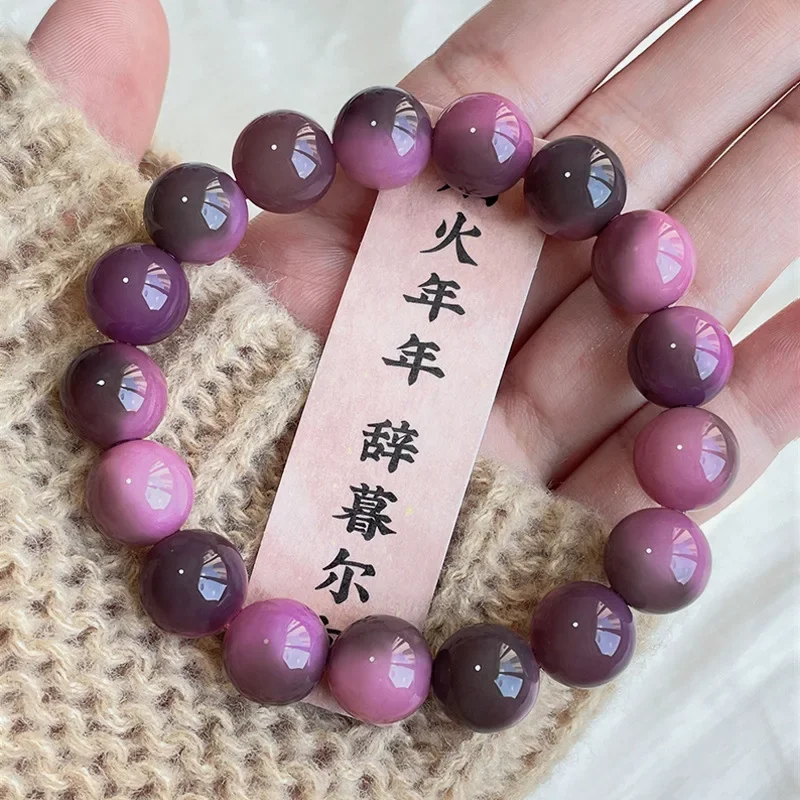 Strange Purple Grape Bodhi Root Bracelet Cute Versatile Finger Plate Playing with Finger Wrapping Soft WenPlay with Buddha Beads