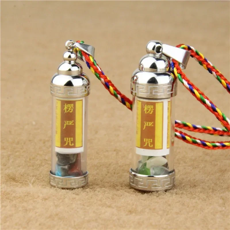 

Transparent Shurangama Mantra Pendant Scripture Amulet Relic Tower Charm Hanger