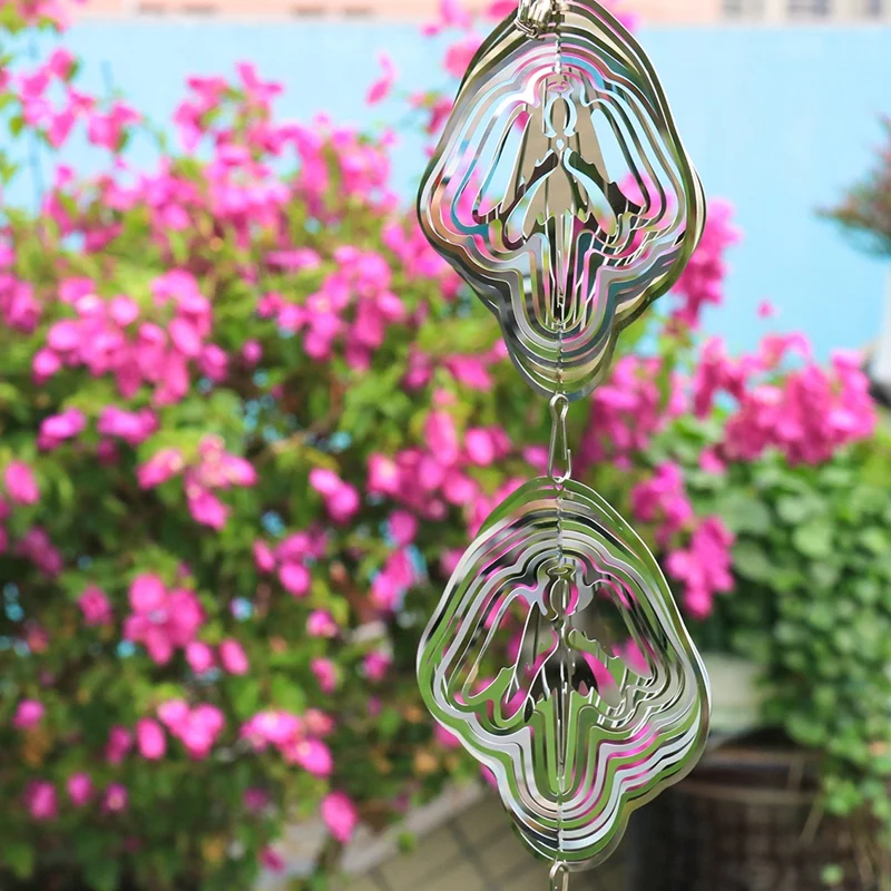 Wind Spinner Curly Windmill Decorations Hanging Wind Twister With Tail Whirligigs Crafts For Outdoor Yard Patio Decor