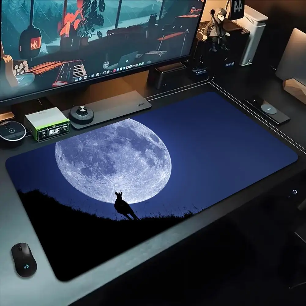 

full moon Mouse Pad 500X1000 mm Large Gaming Mousepad Gamer XL Rubber Otaku Keyboard Pad Laptop Desk Mat