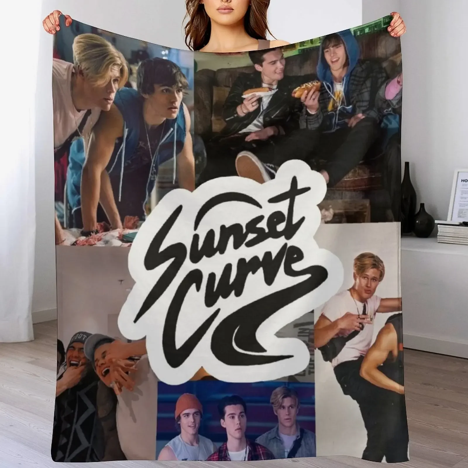 

Sunset Curve Collage from JATP Throw Blanket Sleeping Bag Softest Blankets