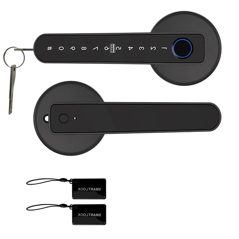 ABFN-Smart Fingerprint Door Lock,Biometric Door Knob With Keypad, APP Control Handle For Bedroom, Office Hotel, Apartment