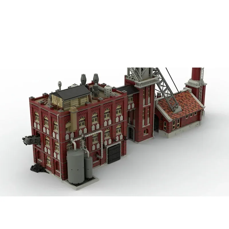 MOC-128654 Gigantische Vintage Stadsarchitectuur Street View Kolenmijn Assemblage Bouwsteen Model 14648 Onderdelen Kinderspeelgoed Cadeau