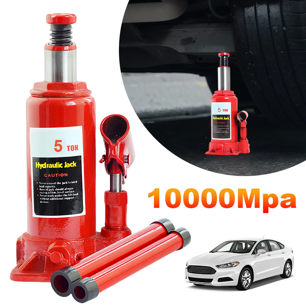 2/5/10 Ton Jack Pad Car Lift Stand Car Hydraulic Jack Welded Bottle Jack for Car Pickup Truck RV Repair