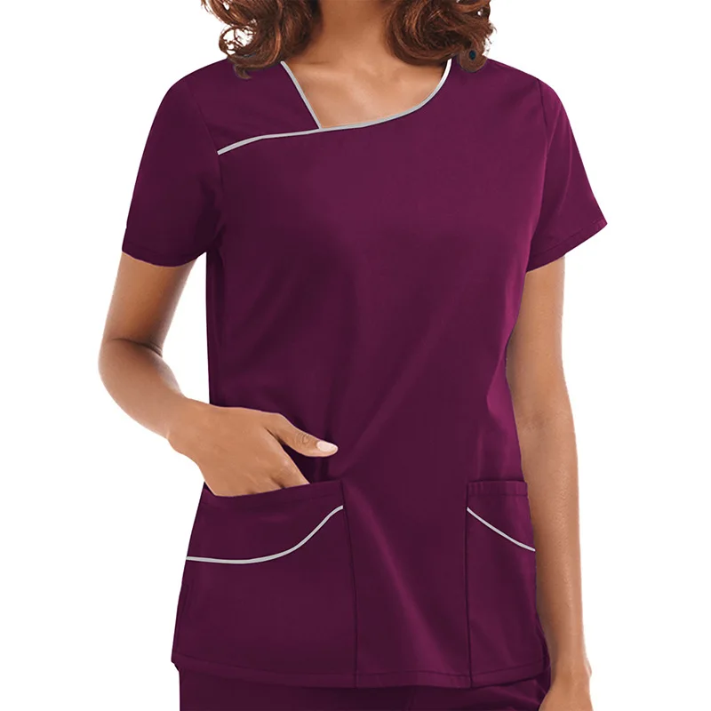 Monos médicos quirúrgicos, ropa de trabajo para salón de belleza, uniformes médicos, Tops elásticos con pantalones de bolsillo, uniforme de