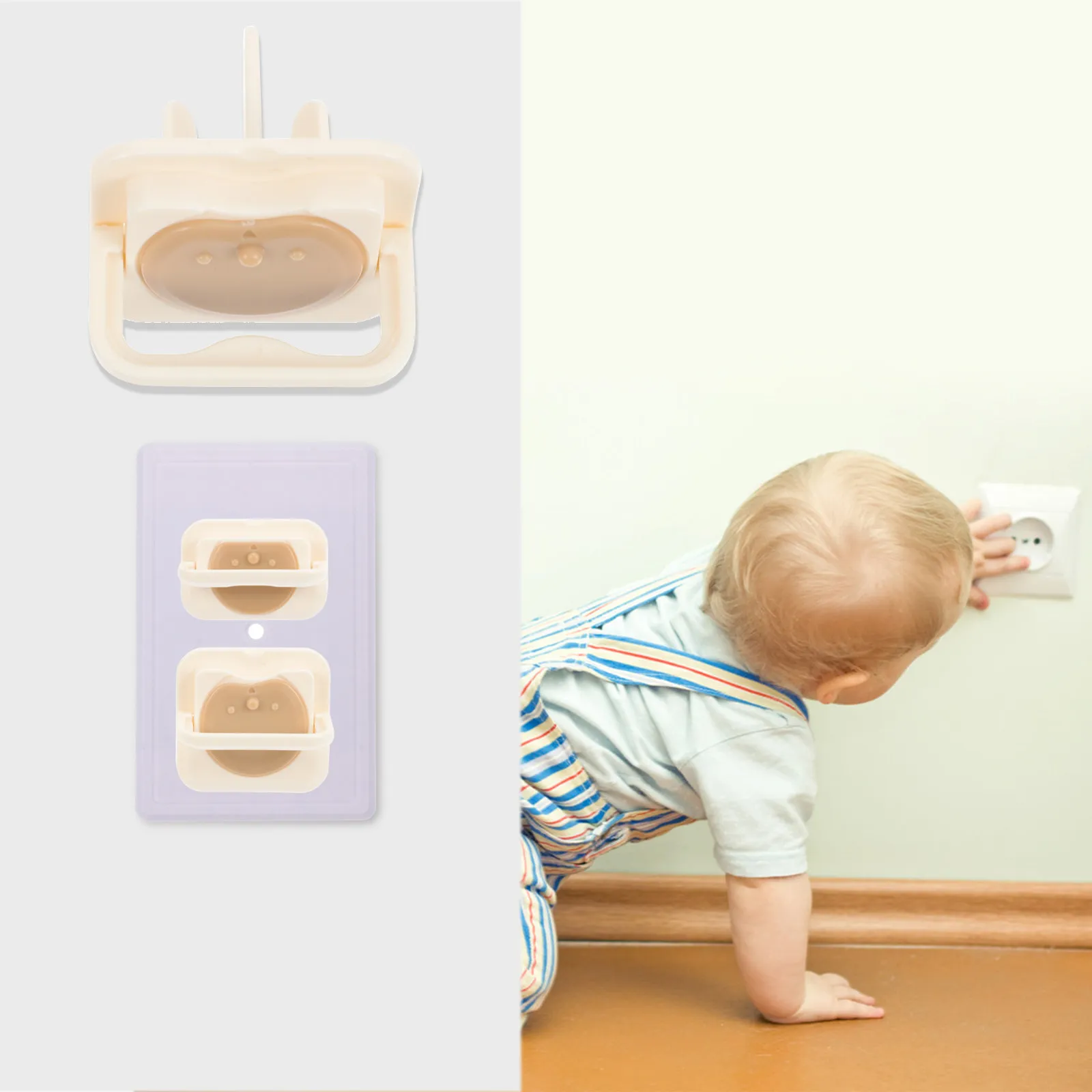 

24Pcs Socket Protective Covers Child Proof Outlet Covers Smooth Safety Design for Home Baby Room Use Kids Electrical Security