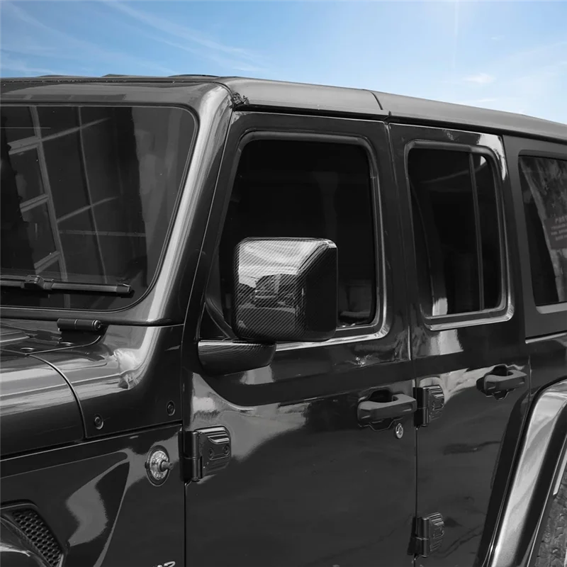 

Rearview Mirrors Side Mirror Cover Decoration Trim Kit For Jeep Wrangler JL Gladiator JT 2018-2025 Carbon Fiber