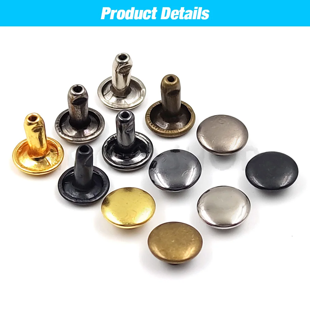 5-15mm Double Caps Rivets Installation Press Dies Mould Fasteners Snaps Dies For Hand Press Machine Leathercraft Shoes Bag Belt