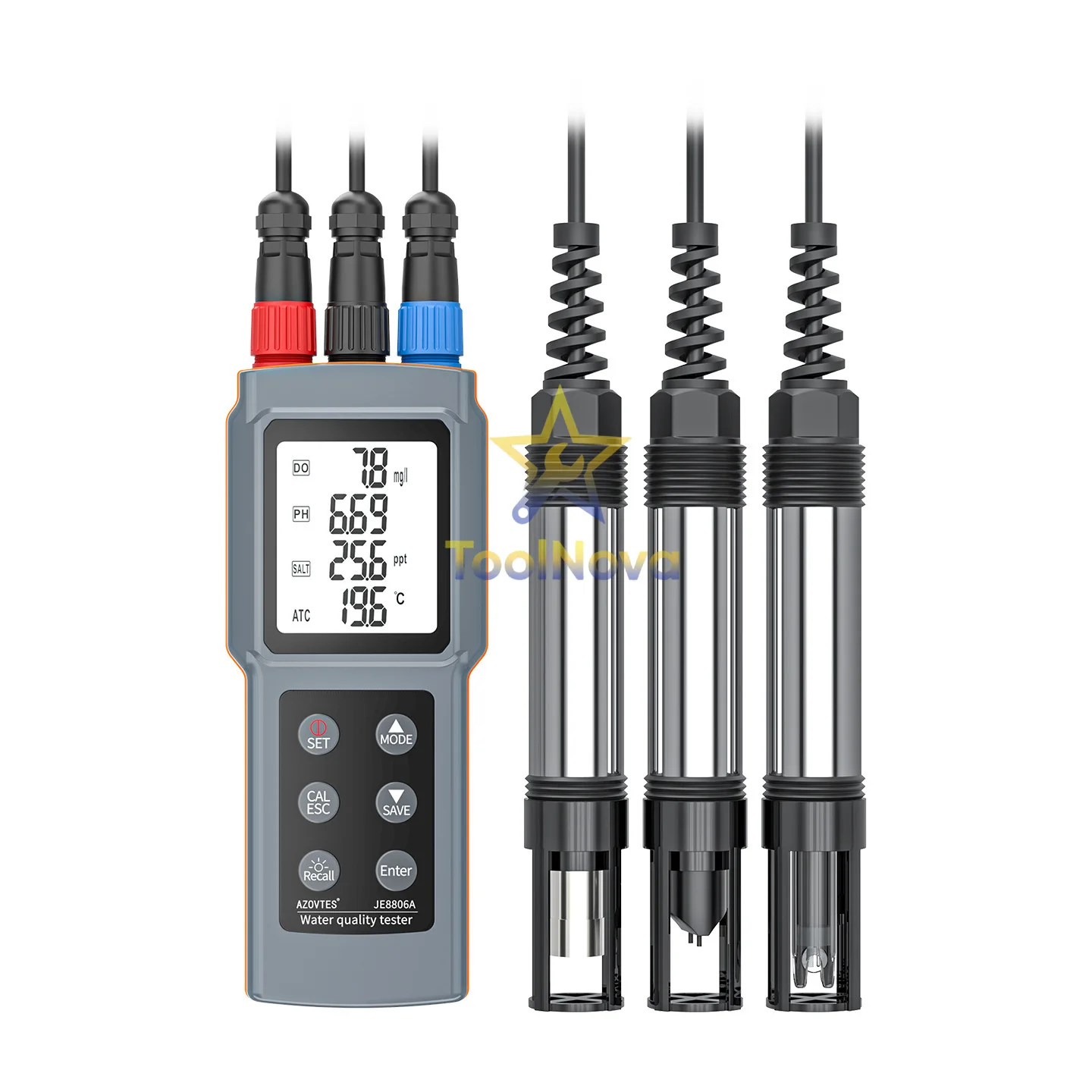 Multifunctional fish pond aquaculture PH conductivity salinity TDS dissolved  water quality detector JE8806