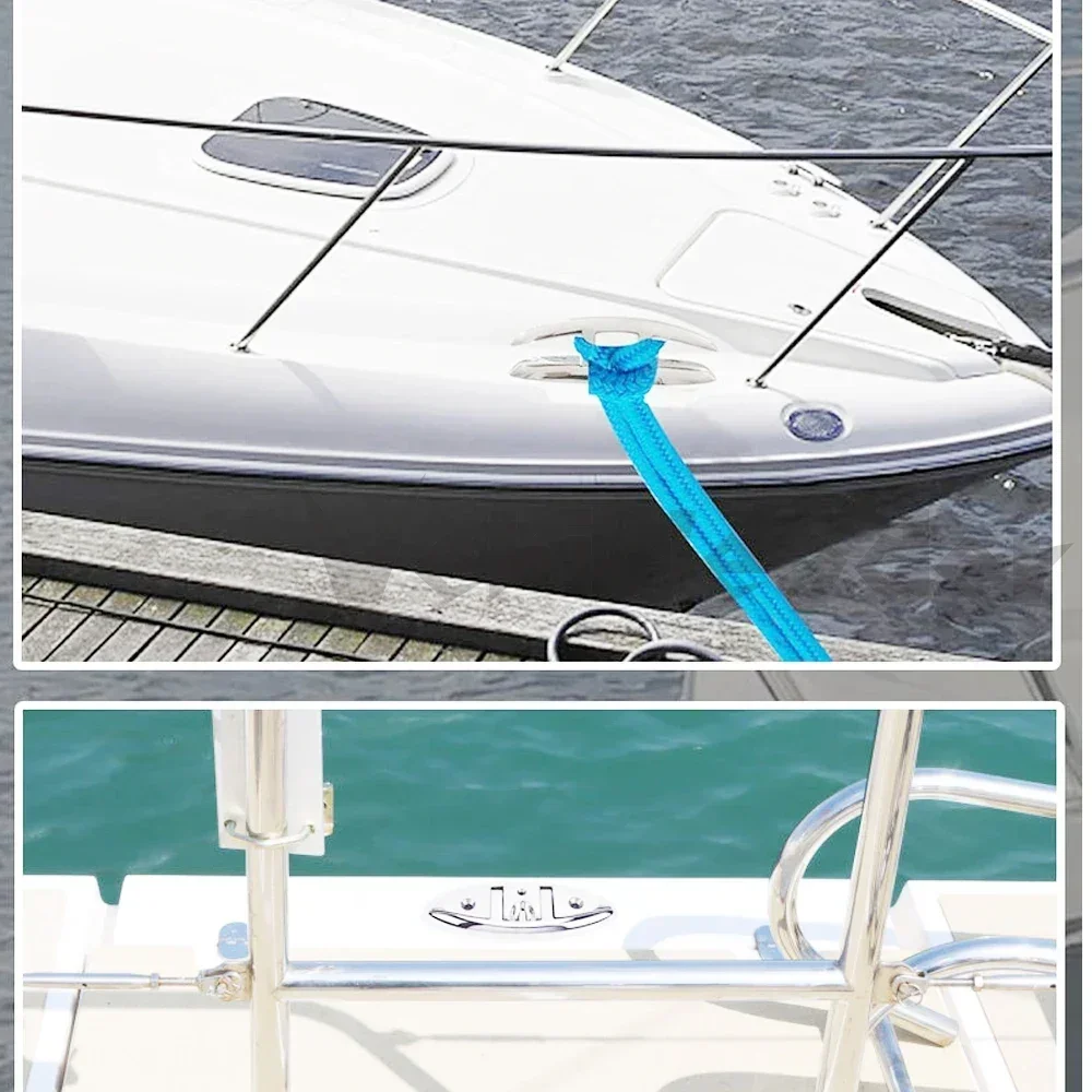 6 inch Marine Grade Boat Folding Cleat Flip-up Dock Cleat 316 Stainless Steel Dock Deck Line Rope Mooring Cleat Boat Accessorie