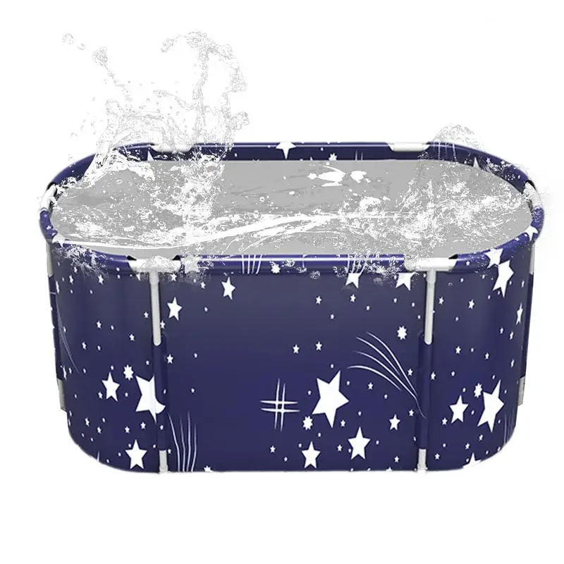 Folding Bath Tub Thickened Portable Tub For Shower Insulated Folding Tub Folding Tub Anti-Slip Freestanding Soaking Bathtub For