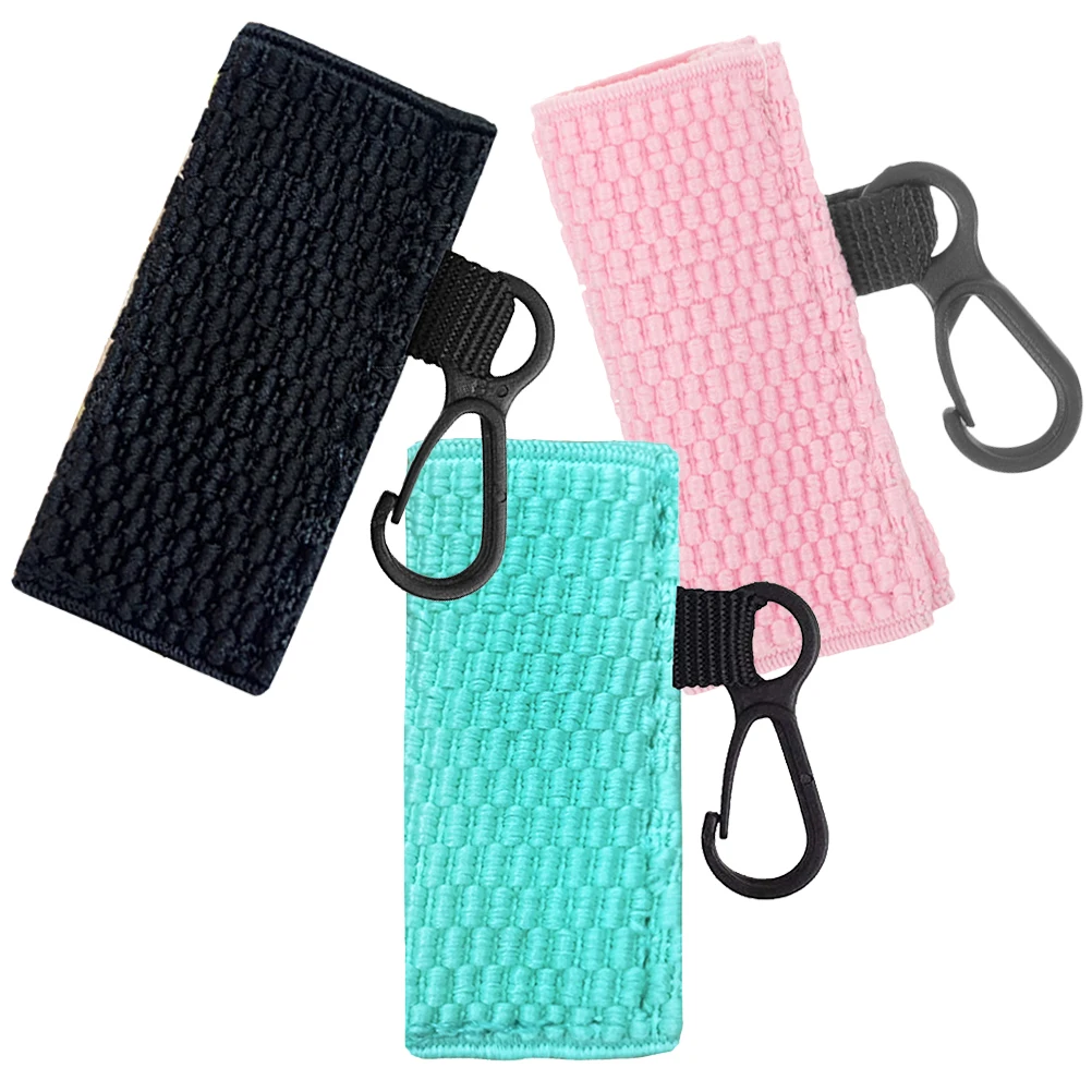 3 stuks lippenbalsem houder sleutelhanger gebreide mouw draagbare lippenstift glans zakje lichtgewicht reizen versierd lippenbalsem beschermhoes