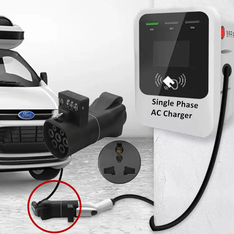 Charging Pile Conversion Head To Take Power To AC Converter RV New Energy Electric Vehicle Plug Socket 220V Car