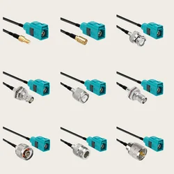 1pcs/LOT Fakra-Z type Female jack to SMB/BNC/TNC/UHF/M/N/F Male / female connector adapter Cable GPS antenna RG174 Cable