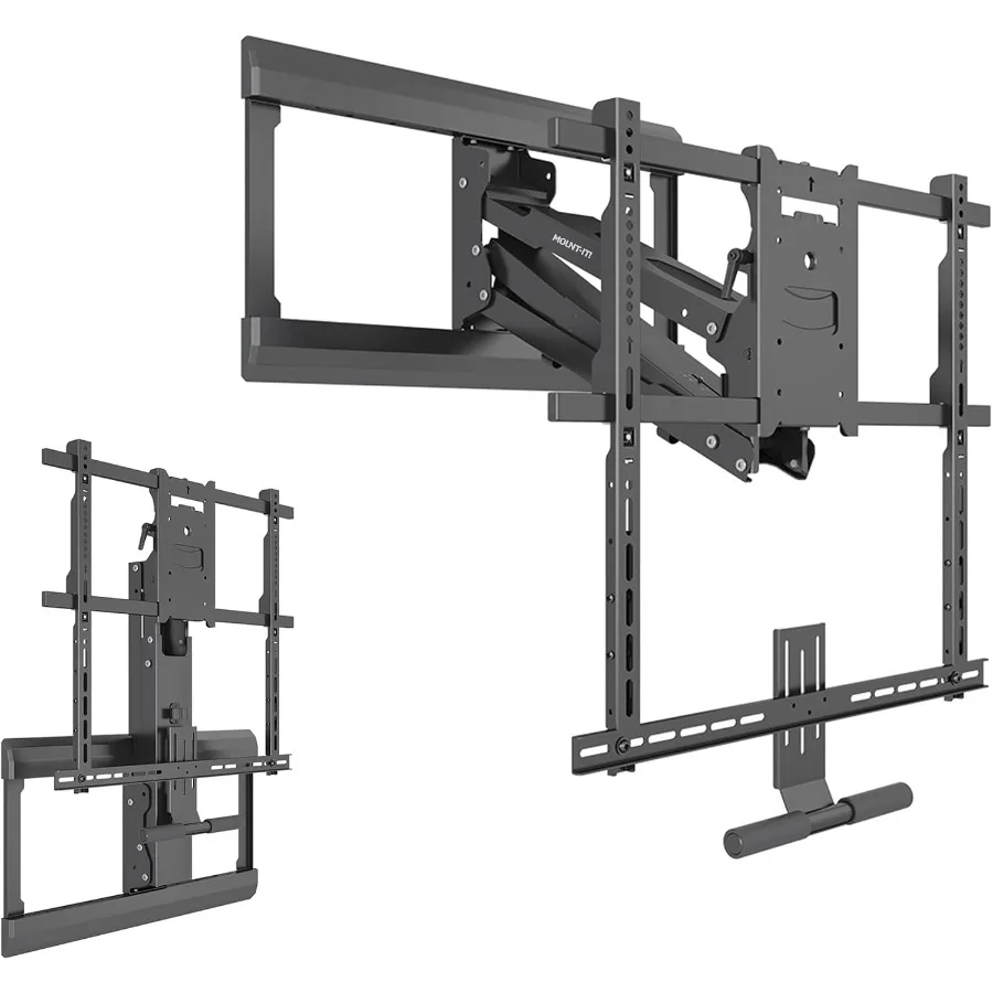 Fireplace Mantel TV Wall Mount, Above Fireplace Drop Down TV Mount, Pull Down Mantle Mount with Spring Assist, Sizes 42-65 inch