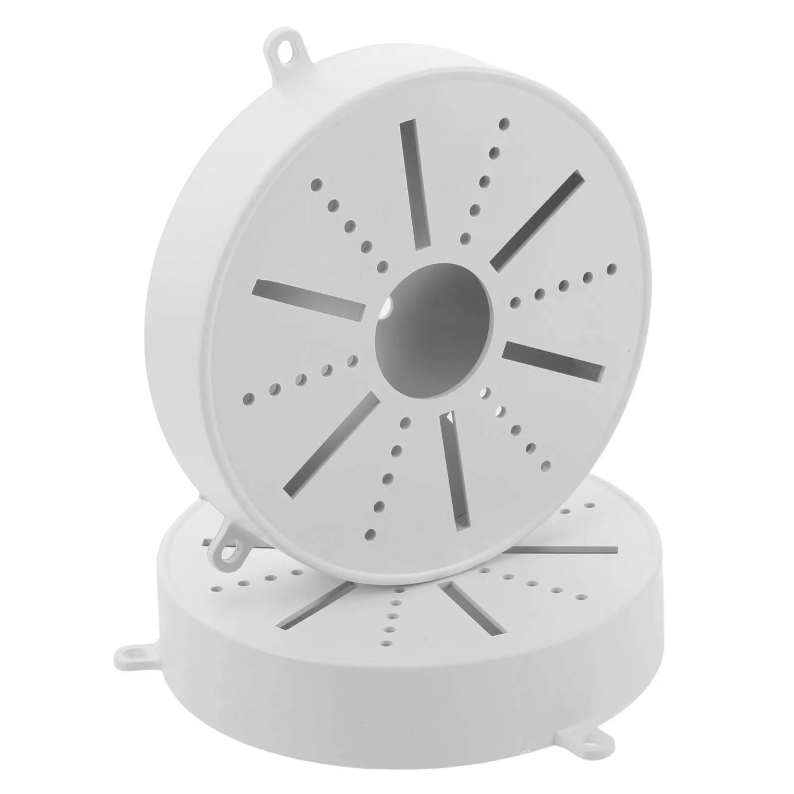 2Pcs Round Camera Junction Box 5.91x5.43x1.18in Cable Management Concealer for Dome Cctv Cameras Wall Ceiling Mount Easy Access