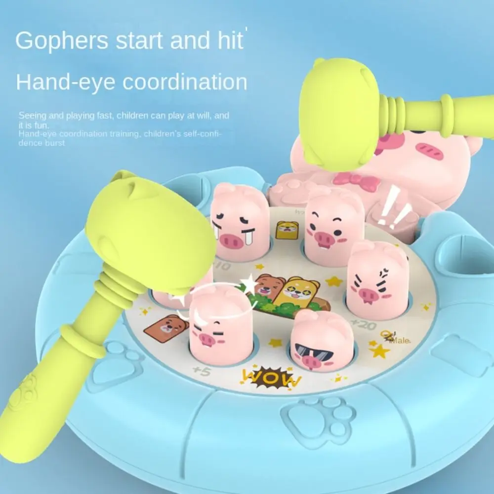 

ABS Animal Theme Knocking Game Hand Eye Coordination Early Education Whack-a-mole Toy Interesting Learning Cognition