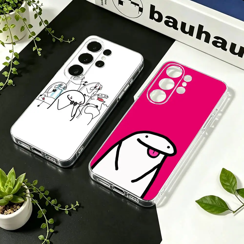 Cute Celular Flork Funny   Phone Case For Samsung S21 S20 Ultra Plus FE S10 Transparent Silicone Phone Cover